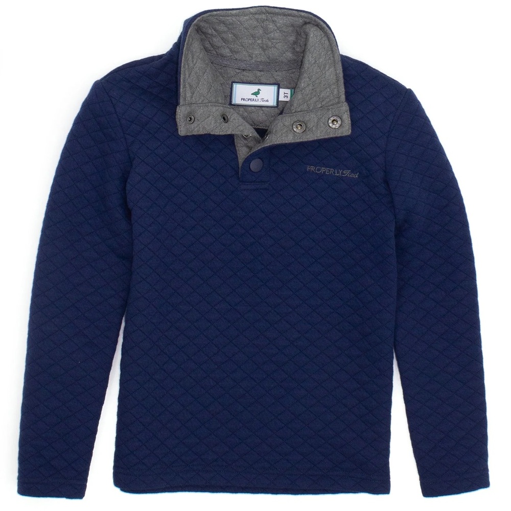Properly Tied Boys Navy Club Pullover